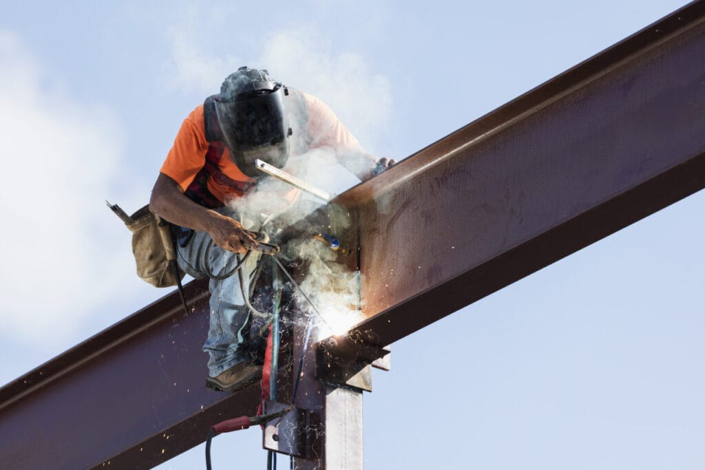 Welder on Wire Beam