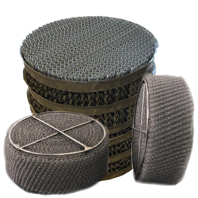 knitted mesh and demister pads